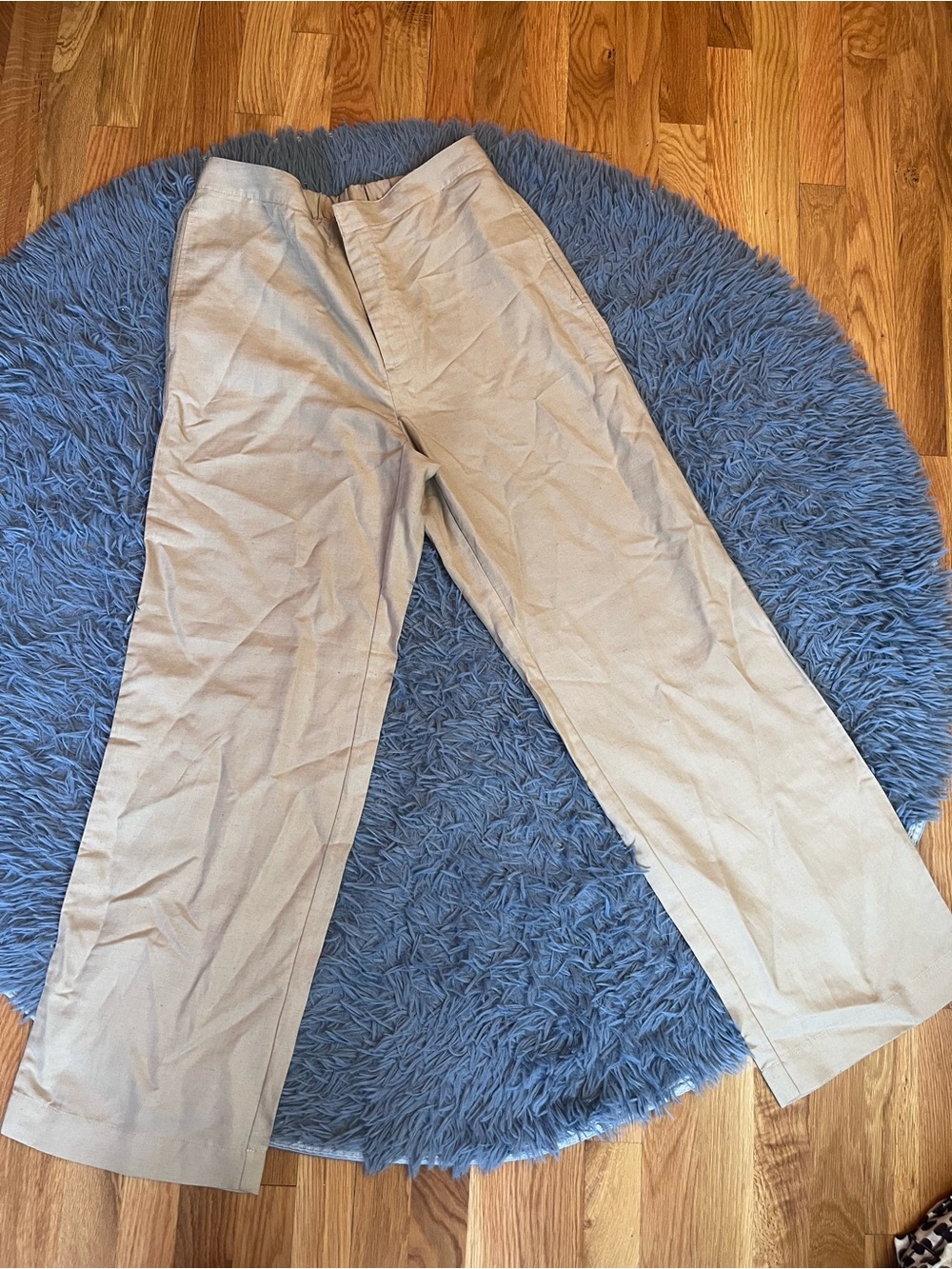 BANANA REPUBLIC Arcata Tencel-Linen Easy Wide Leg Pants in Beige Size M - Picture 2 of 7